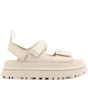 UGG Rubber Sandals With Embossed Logo - Natural