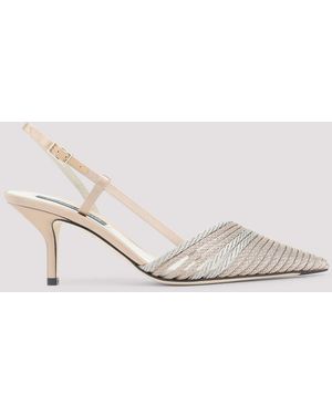 Giorgio Armani Satin Slingback - Natural