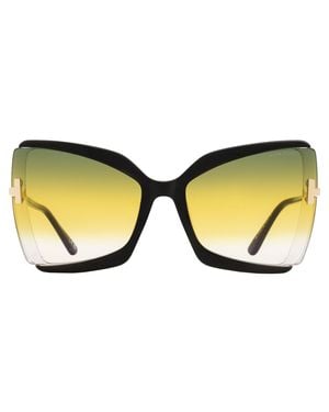 Tom Ford Gia Sunglasses Tf766 03B- 63Mm Ft0766 Plastic (Acetate)/Metal - Black