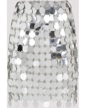 Rabanne Round Sequin Mini Skirt - Gray