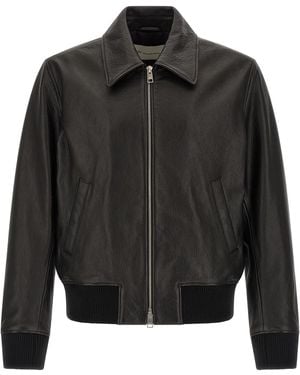 Ami Paris Lamb Leather Jacket Clothing - Black