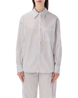 Loulou Maud Oversized Cotton Poplin Shirt - White