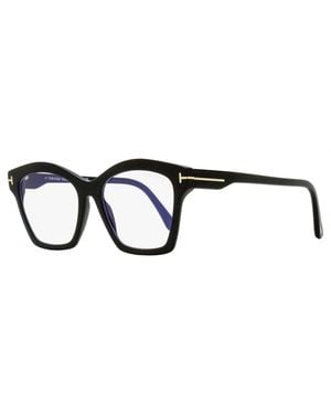 Tom Ford Square Block Eyeglasses Tf5965B 001 53Mm Ft5965 Plastic (Acetate) - Black