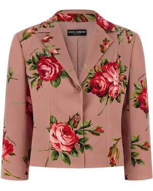 Dolce & Gabbana Dolce & Gabbana 'Bouquet Rose' Blazer - Pink