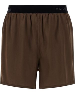Tom Ford Silk Shorts - Brown
