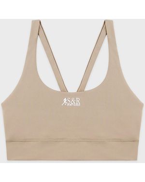 SPORTY&RICH Sr Runner Active Bra Nylon Elasthanne Tshirt - White