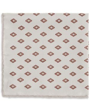 Brunello Cucinelli Silk Pochette Scarf - White