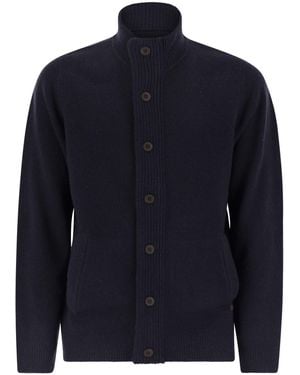 Barbour Zip-Up Sweater Patch - Blue
