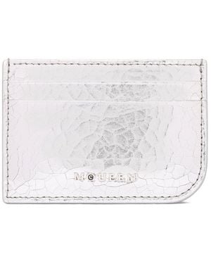 McQueen Logo Lettering Card Holder - White