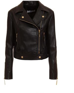 Just Cavalli Leather Jacket - Black