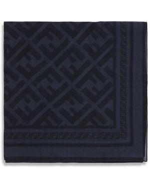 Fendi Wool Oves Aries Scarf - Blue