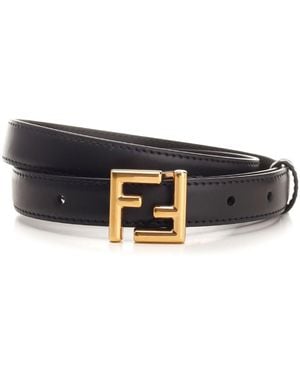 Fendi Ff Buckle Belt - White