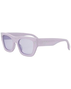 Fendi Sunglasses Square Full Rim, Shiny Lilac Frame And Lens Fe40100I81Y - Purple