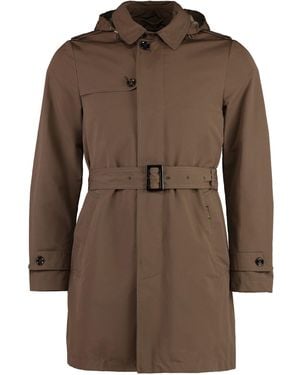 Moorer Prez Cotton Trench Coat - Brown