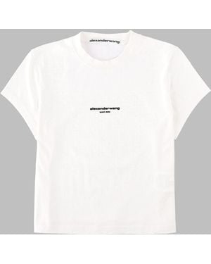 Alexander Wang Logo-Print Cotton T-Shirt - White