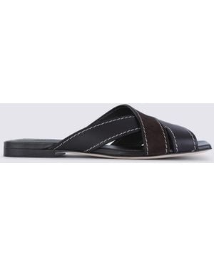 Tod's Dark Leather Flats - Black