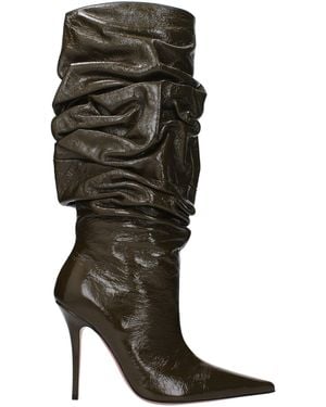 AMINA MUADDI Tina Boots Ruched - Black