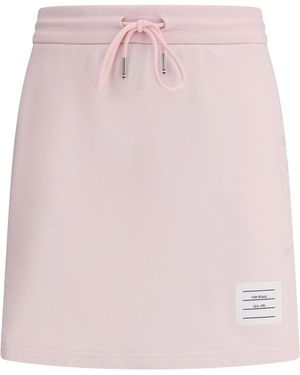 Thom Browne Cotton Mini Skirt - Pink