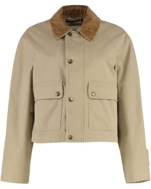 Burberry Botton Jacket Cotton - Natural