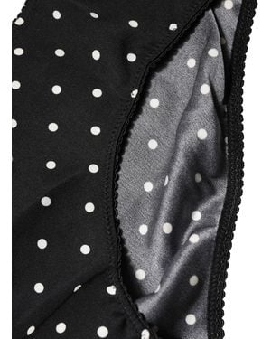 Dolce & Gabbana Dolce & Gabbana Polka-Dot Silk Brief - Black