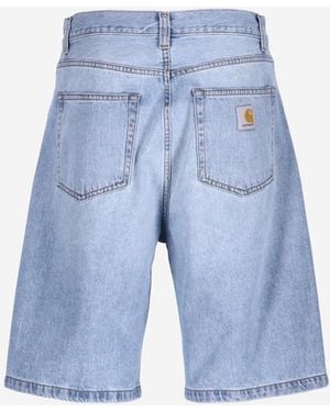 Carhartt Cotton Shorts Landon Robertson Jean - Blue