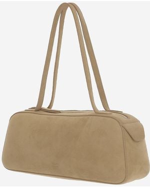 KHAITE Simona Shoulder Bag Kid Leather (Suede) - Natural