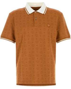 MCM Piquet Polo Shirt - Brown