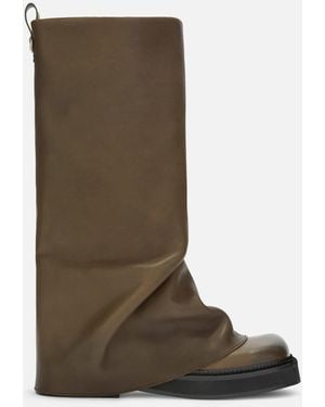 The Attico Robin Combat Boot - Brown