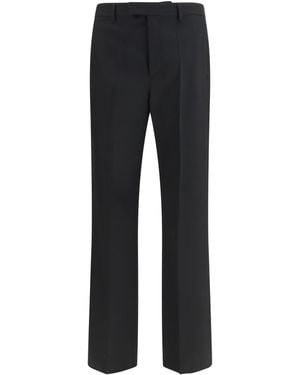 Valentino Wool Tailored Trousers Merino Ovis Aries - Black