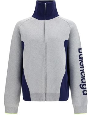 Balenciaga Bodys Zip Knit Jumper - Blue