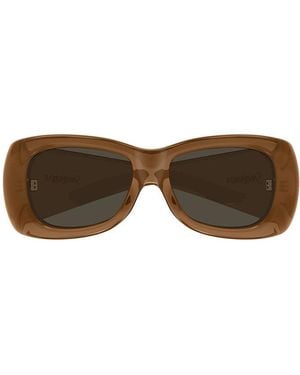Saint Laurent Sunglasses Square Full Rim, Shiny Frame And Lens Sl901Howl017 - Brown