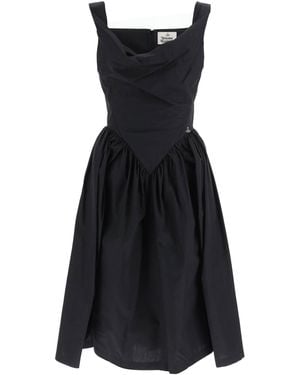 Vivienne Westwood Draped Neckline Sunday Dress - Black