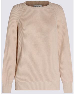 Saint Laurent Light Cotton Knitwear - Natural