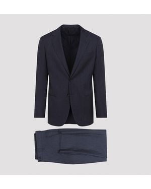 Giorgio Armani Virgin Wool Suit - Blue