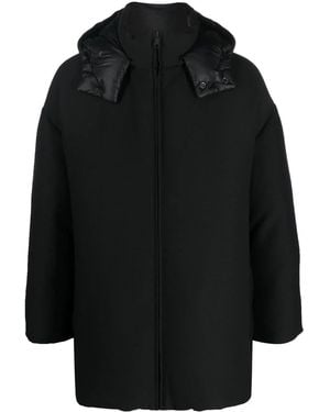 Valentino Zip-Up Hooded Coat Clothing - Black