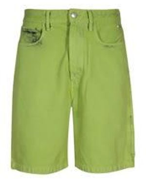 Gcds Denim Bermuda Shorts - Green