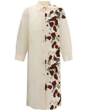 KHAITE Gloria Shirt Dress - White