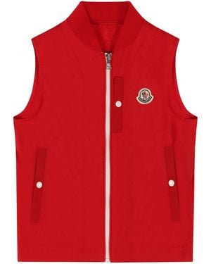 Moncler Sleeveless Jacket Polyamide - Red