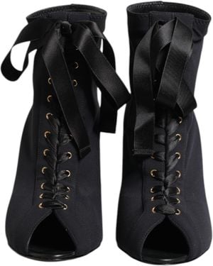 Dolce & Gabbana Stretch Jersey Booties - Black