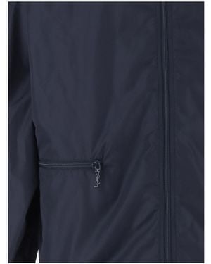 Saint Laurent Nylon Jacket With High Collar Polyamide - Blue