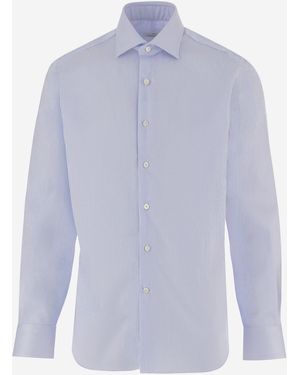 Alessandro Gherardi Striped Cotton Shirt - Blue