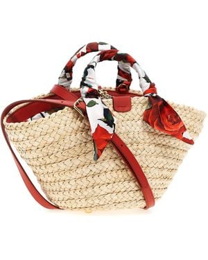 ショルダーバッグ Dolce & Gabbana Sand Canvas Small Shopping Bag Dolce & Gabbana Sand Canvas Small Shopping Bag in Natural | Lyst