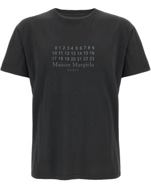 Maison Margiela Numeric Signature Print T-Shirt - Black