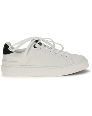 Balmain B-Court Sneakers Calfskin Leather - White
