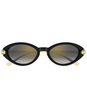 Cartier Ct0634S Panthère De Sunglasses Acetato/Metallo - Metallic