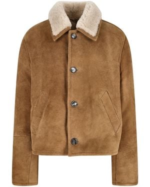 Ami Paris Shearling Jacket - Brown