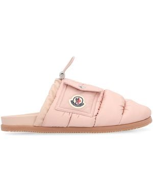 Moncler Mon Pocket Mules Polyamide Slippers - Pink