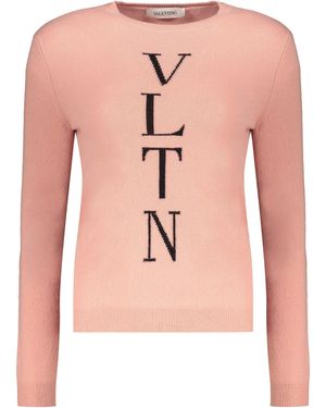 Valentino Wool Crewneck Jumper Clothing - Pink