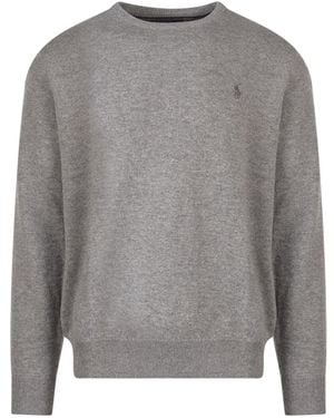 Polo Ralph Lauren Regular Fit Responsible Wool Sweater With Embroidered Logo - Gray