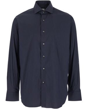 Alessandro Gherardi Shirt With Classic Collar Cotton - Blue